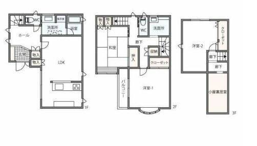 百合丘３丁目戸建の間取り