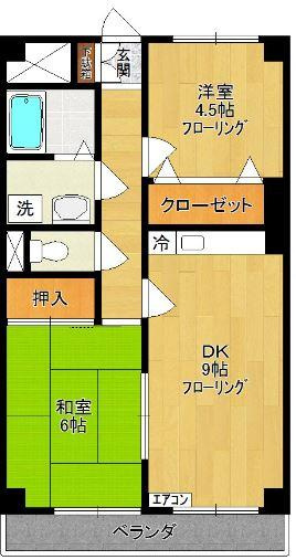 川崎市多摩区菅馬場２丁目の賃貸マンションの間取り
