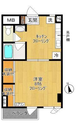 川崎市多摩区枡形２丁目の賃貸マンションの間取り