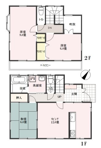 八街市希望ヶ丘　中古戸建の間取り|図面と現況に相違がある場合、現況を優先致します。