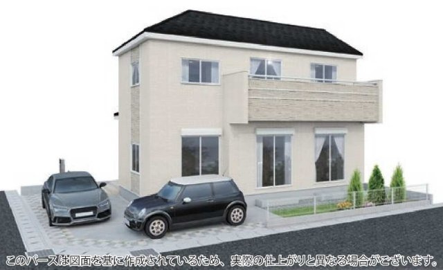 【横浜市瀬谷区宮沢２丁目36-8新築戸建て】★仲介手数料無料★（南瀬谷小学校・南瀬谷中学校）の外観パース|建物完成イメージです