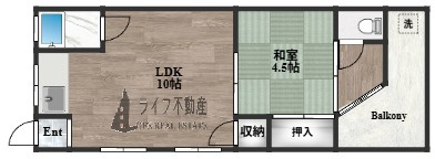 稲田シャトークワジマの間取り