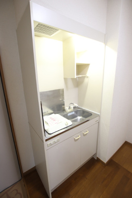 ★ミニ収納棚付き・コンパクトキッチン★