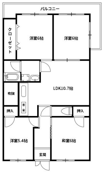 【間取り】 | 才崎橋ハイツ