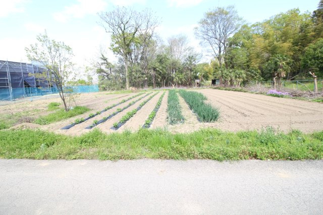 川島町牛ヶ谷戸　建築条件なし売地　「川越駅」バス26分　敷地163坪　敷地の外観