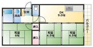【間取り】 | 垂水農住３号棟