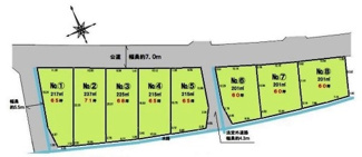 【土地図】 | 川越市渋井　建築条件なし売地　東武東上線『上福岡駅』バス10分　【南古谷小学区】