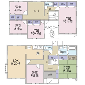【間取り】 | 安佐南区祇園七丁目　戸建 | 2世帯住宅も可能な6LDK　注文住宅（鉄筋コンクリート造・平成15年築）　
