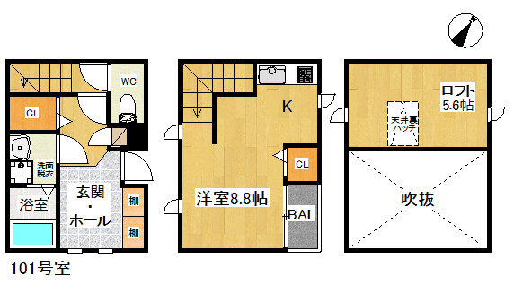 【間取り】 | Maisonetic Covo博多　仲介手数料無料！　初期費用HPに掲載！