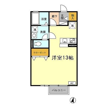 リビングタウン乙田 Ｃの間取り