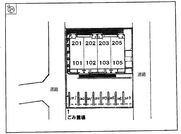 プロムナード　かりがねの駐車場