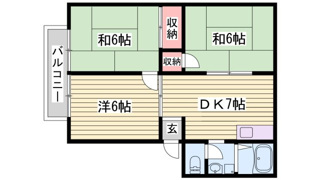 サンライフ西尾の間取り
