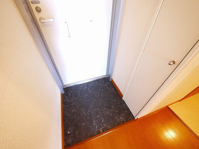 レオパレスプルメリアの玄関|明るい玄関です