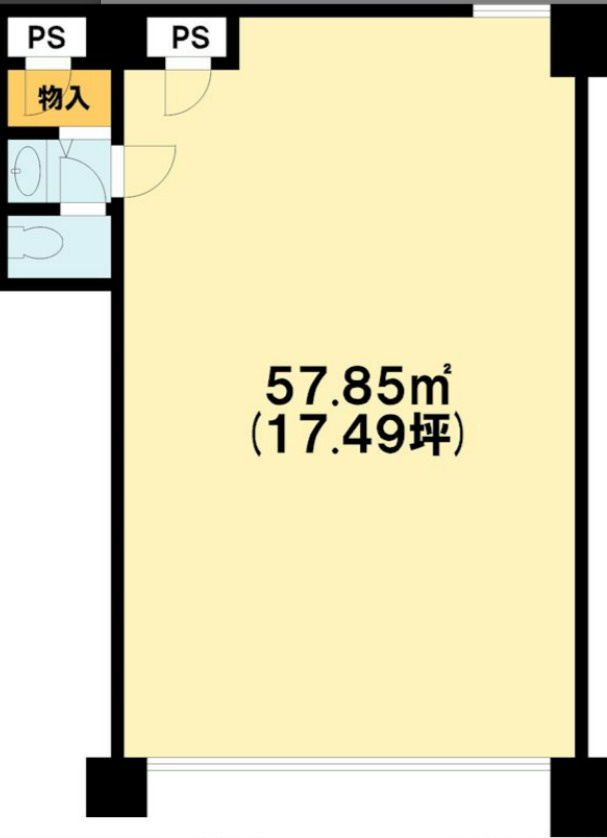 草津市西大路町の店舗事務所の間取り