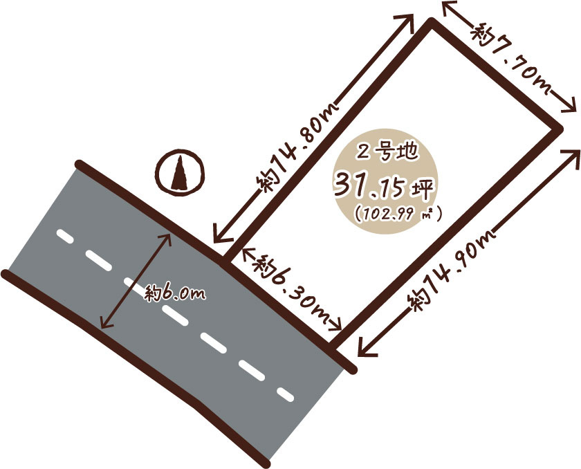 大原野上里紅葉町２号地　建築条件無土地|【2号地】お好きな建築会社様で建築して頂けます♪