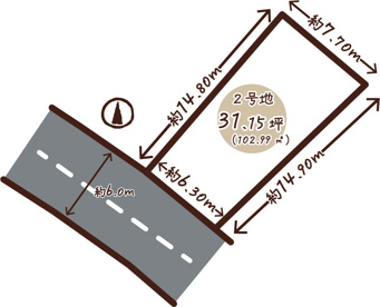 大原野上里紅葉町２号地　建築条件無土地の画像