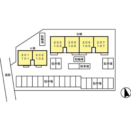 プレミール A棟の区画図