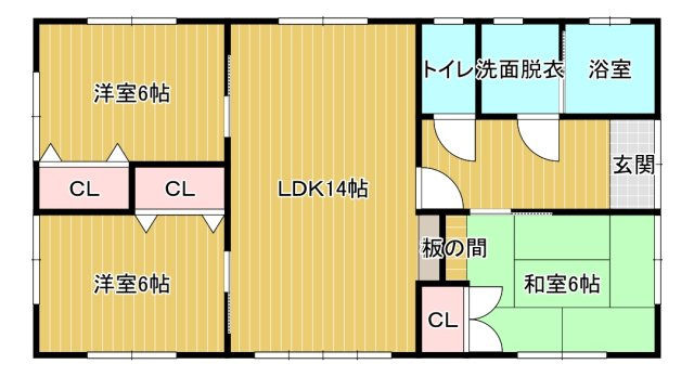 城島町青木島　中古平屋の間取り