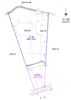 【土地図】 | 登美ヶ丘一丁目古家付土地