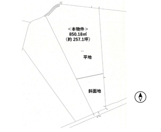 【土地図】 | 登美ヶ丘一丁目古家付土地