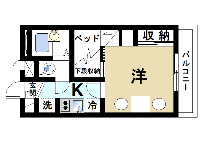 レオパレスＭＯＡの間取り|使いやすい間取り。