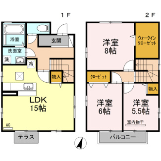 【間取り】 | アルファインⅢ | 3LDK