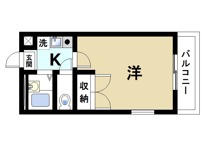 レオパレスイケダの間取り|単身様におススメのゆったりとした間取り。
