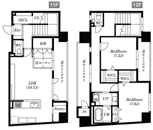 台東区雷門２丁目の賃貸マンションの間取り