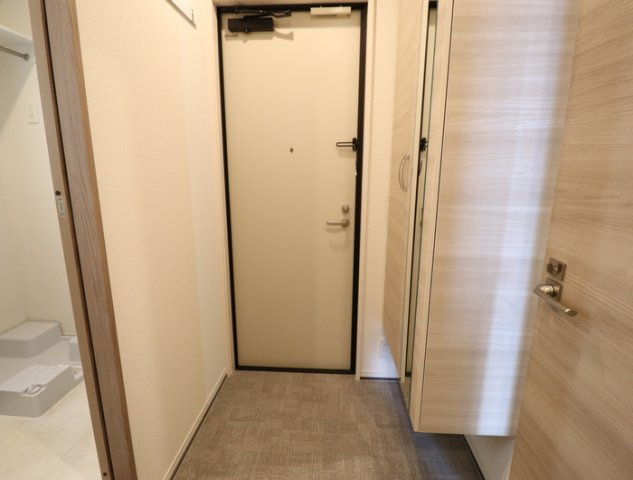 熊本市南区近見２丁目のアパートの玄関