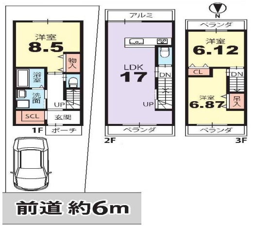 【土地図＋建物プラン例】 | K11759-大宮 | 延床：90.31㎡、建物：1,912.4万円(税込)、土地建物合計：4,392.4万円