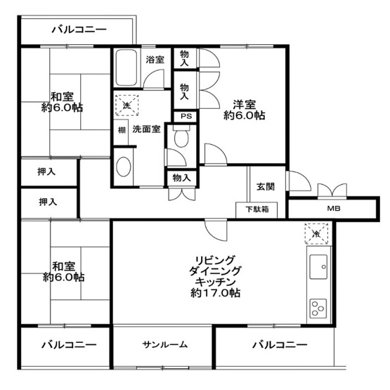 【間取り】 | 嵐山ロイヤルハイツ5号館