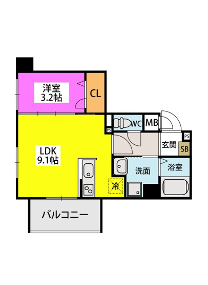 【間取り】 | ラフィーネ井尻Ⅱ-B棟 | 現況優先。