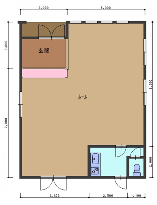 草津市草津１丁目の店舗事務所の間取り