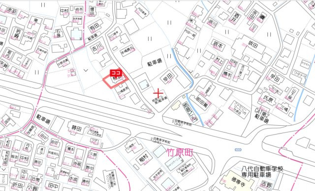 竹原町　住宅用地の地図