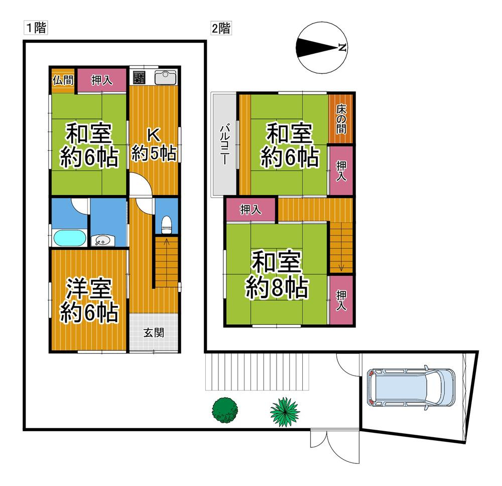 太秦東が丘　一戸建ての間取り|間取り図はいかがですか？ご希望を叶える間取りですか？リビングの広さは？水回りの位置は？カウンターキッチン？など色々な情報が集約されています。弊社ではリフォームなどのご相談も承っております。