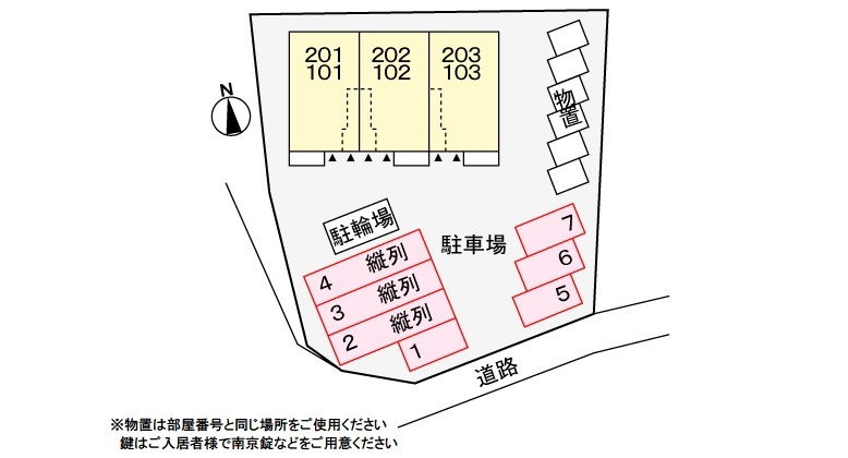 ガーデンコート ウエタの区画図