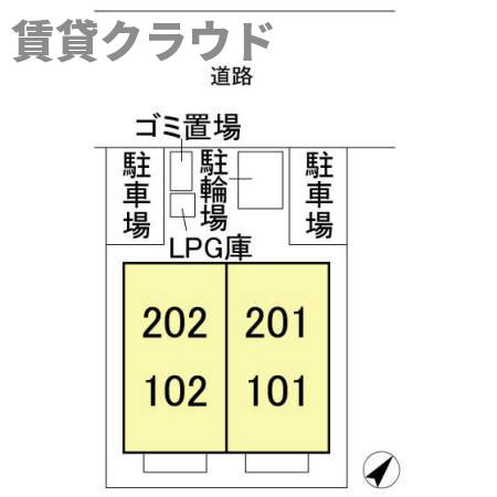 petite・chambre(プチ・シャンブル）の区画図