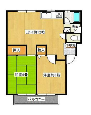 サニーヒルやまぐちAの間取り