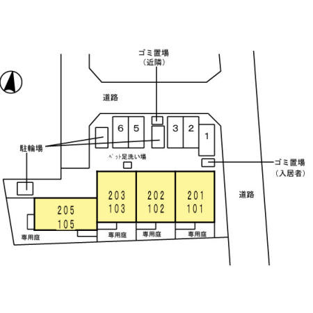 メープルハウスの区画図