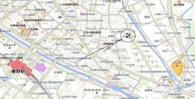 【地図】 | 秦野市本町三丁目 売店舗 事務所 倉庫 全５戸