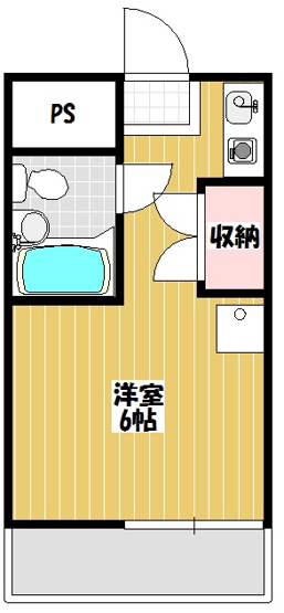 【間取り】 | アイエムハイツ鬼高 | コンパクトなお部屋です