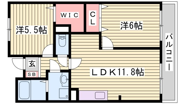 神戸市西区池上５丁目の賃貸マンションの間取り
