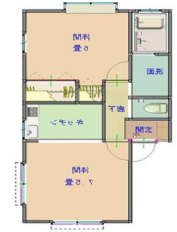 サンローゼ赤坂の間取り|間取り反転します