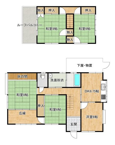 日影　中古住宅の間取り|DKの続き間を洋室にリフォームして、使いやすくなりました