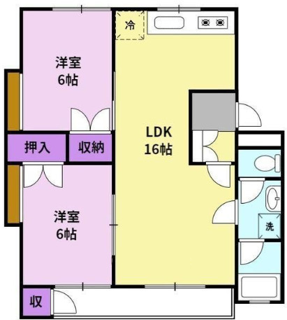 グランデール長園の間取り