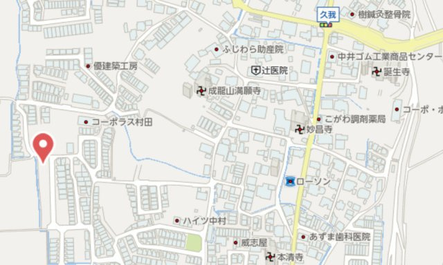 京都市伏見区久我御旅町　未入居物件の地図