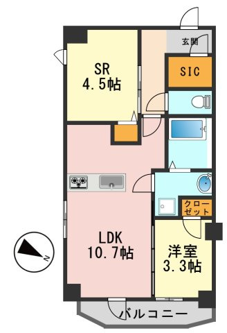 S-RESIDENCE瑞江の間取り