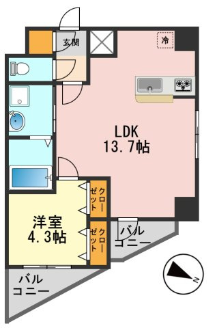 S-RESIDENCE瑞江の間取り