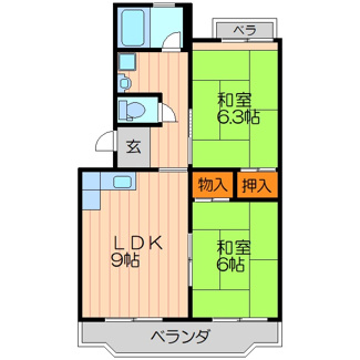 【間取り】 | 浜田ハイツ