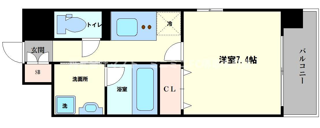 ボーベル玉造の間取り
